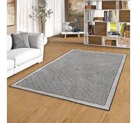 Pergamon Hampton - Tapis Plat d'intérieur/extérieur - Double-Face - Noir chiné - 5 Tailles Disponibles