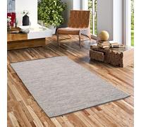 Pergamon Kelim Easy - Tapis Naturel en Coton - Gris Moucheté - 7 Tailles