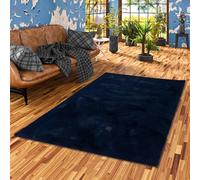 Pergamon Luxe Super Soft Art Tapis en Fourrure Plush Bleu foncé | Super Moelleux | Salon Chambre à Coucher Chambre d'enfants