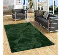 Pergamon Luxe Super Soft Art Tapis en Fourrure Plush Vert Sapin | Super Moelleux | Salon Chambre à Coucher Chambre d'enfants
