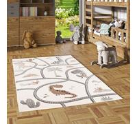 Pergamon Maui Kids - Tapis de Rue pour Enfants - Dinosaure Beige - 5 Tailles