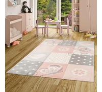 Pergamon Tapis Enfant Maui Kids Cœurs Carreaux Rose Chambre Enfant Moderne
