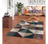 Pergamon Maui - Tapis Design Moderne - Prisme Vert Rouille - 5 Tailles