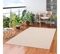 Pergamon Ottawa - Tapis Plat tissé intérieur/extérieur - Bordure Beige - 5 Tailles