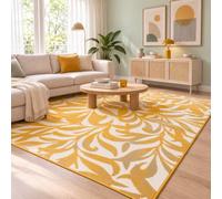 Pergamon Samba - Tapis de Designer Moderne - Fleurs Curry Jaune