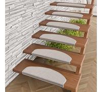 Pergamon Sisal - Naturel Tapis Marche escalier - Gris (Semi-Circulaire) - 2 tamaños