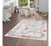 Pergamon Tapis de Jeu Maui Kids Circuit - Tapis Doux avec Motifs ludiques pour Chambre et Salle de Jeux, Facile d'entretien et aux Couleurs éclatantes