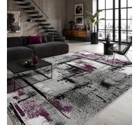 Tapis de designer - PERGAMON - Samba - Moderne - Violet Urbain - 80x150 cm
