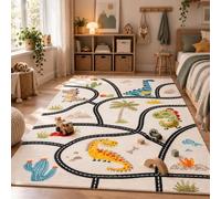 Pergamon Tapis Enfant Maui Kids Dinosaures Route Multicolore Tapis de Jeu