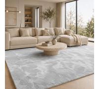 Pergamon Tapis Fausse Fourrure Pearl Gris - Tapis Shaggy Doux à Poils Longs