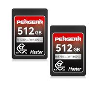 Pergear CFexpress 4.0 Lot de 2 cartes mémoire 512 Go type A - Vitesse de lecture jusqu'à 1780 Mo/s - Vitesse d'écriture 1600 Mo/s - Pour 4K 120P, 8K 30P - Compatible avec les appareils photo Sony