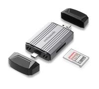PERGEAR CFexpress Lecteur de Cartes Professionnel Type A USB 3.2 Gen 2, USB-C & USB-A 2 en 1, Vitesse de Transfert 10 Gbps pour Windows/Mac/Linux/Android