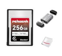 Pergear Série Standard 256Go CFexpress Type A Carte Mémoire, Vitesse de Lecture Jusqu'à 780Mo/s Vitesse D'écriture de 780 Mo/s pour Enregistrement 4K 120P 8K 30P(avec Lecteur de Carte), pour Alpha FX