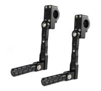 Perges autoroutières réglables de 32 mm Perges du kit de mont Restes Compatible avec Sportster quarante-huit soixante-deux et les motos Fat Bob compatibles avec divers modèles(Black 165mm)