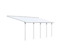 Palram Pergola adossée Olympia 21,9 m² Aluminium et polycarbonate Blanc