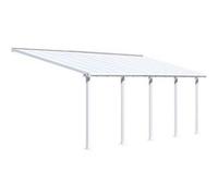 Palram Pergola adossée Olympia 21,9 m² Aluminium et polycarbonate Blanc