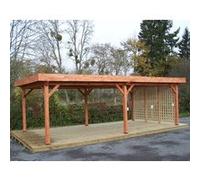 Pergola 24.64m² bois naturel om3570.1tr