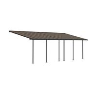 Palram Pergola Capri 25,7 m² en aluminium et polycarbonate – Moderne, gris