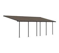 Palram Pergola Capri 25,7 m² en aluminium et polycarbonate – Moderne, gris