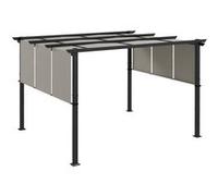 Outsunny - Pergola - Acier - 357x296x235cm - Gris clair