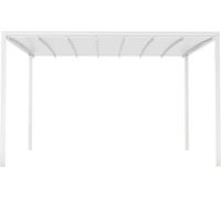 Pergola 3 x 4 m, couverture rétractable, 390 x 291 x 255 cm, couleur blanche