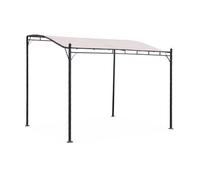 Pergola adossée 3x2.5m - Brestum - Toile beige - Pergola murale