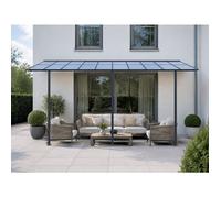 Pergola adossée 6x3m anthracite Habrita