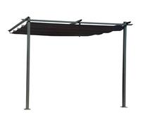Pergola adossée avec Toit rétractable - 3 x 3 m - Gris Anthracite