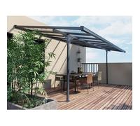 Pergola adossée en aluminium 13,2 m² anthracite ALVARO