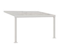 Pergola adossée en aluminium avec toit coulissant - 12 m² - blanc - IZEDA