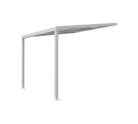 IZEDA Pergola adossée aluminium toit coulissant 9 m² - Blanc