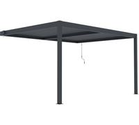 Pergola adossée en Aluminium Windsor - Gris Anthracite - 3 x 4 m
