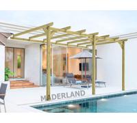 Pergola Adossée En Bois Massif Orléans 510 X 300 Cm - Maderland Multicolore