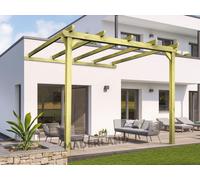 Maderland Pergola adossée en bois massif traité autoclave - Lloret - PMA01133