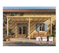 Pergola Adossée En Bois Montpellier 600 X 400 Cm - Maderland Multicolore