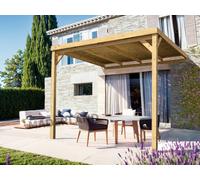 Pergola Adossée En Bois Rennes 300 X 300 Cm - Maderland Multicolore