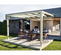 Pergola Adossée En Lamellé-Collée Calais 600 X 300 Cm - Mardeland Multicolore