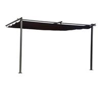 Habitat et Jardin Pergola adossée en métal avec toit rétractable 3 x 4 m Gris anthracite