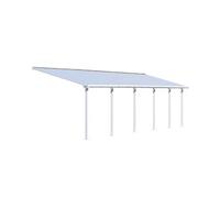 Pergola adossée Olympia 27,5 m² - Aluminium et polycarbonate - Blanc - PALRAM