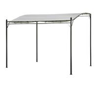 Pergola adossée - HAPPY GARDEN - NICE - 3×2 5 m - Structure métal - Toile polyester déperlante 180 g/m²