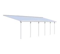 Pergola adossée blanche OLYMPIA 28.9 m², aluminium et polycarbonate, PALRAM