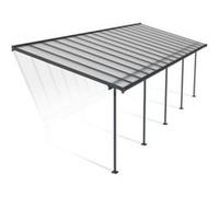 Pergola Adossée Sierra Palram Canopia Aluminium Et Polycarbonate Gris 3 X 9,2m