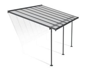 Pergola adossée Sierra Palram Canopia aluminium gris 3 x 4.3 cm