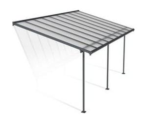 Pergola adossée Sierra Palram Canopia aluminium gris 3 x 5.6 cm