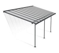 Pergola adossée Sierra Palram Canopia aluminium gris 3 x 6.2 cm
