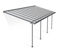 Pergola adossée Sierra Palram Canopia aluminium gris 3 x 7.4 cm