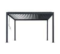 Pergola alu raya 3x4x2,5 m gris foncé