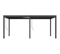 Pergola bioclimatique autoportante anthracite - 300 x 600 x H. 258 cm
