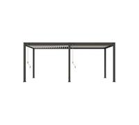 Pergola Aluminium OMBREA Bioclimatique Anthracite et lames hes 3 6 m