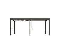 Pergola Aluminium OMBREA Bioclimatique Anthracite et lames hes 3 6 m